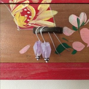 NWOT SS/Amethyst Earrings
